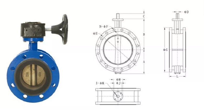 DOUBLE FLANGE SHORT TYPE BUTTERFLY VALVE